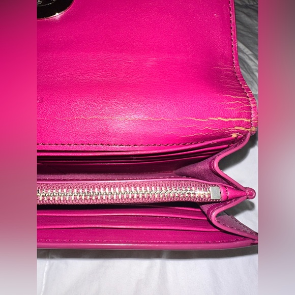 COACH // Burgundy Smith Leather TurnlockSlim Envelope Wallet - Picture 8 of 9